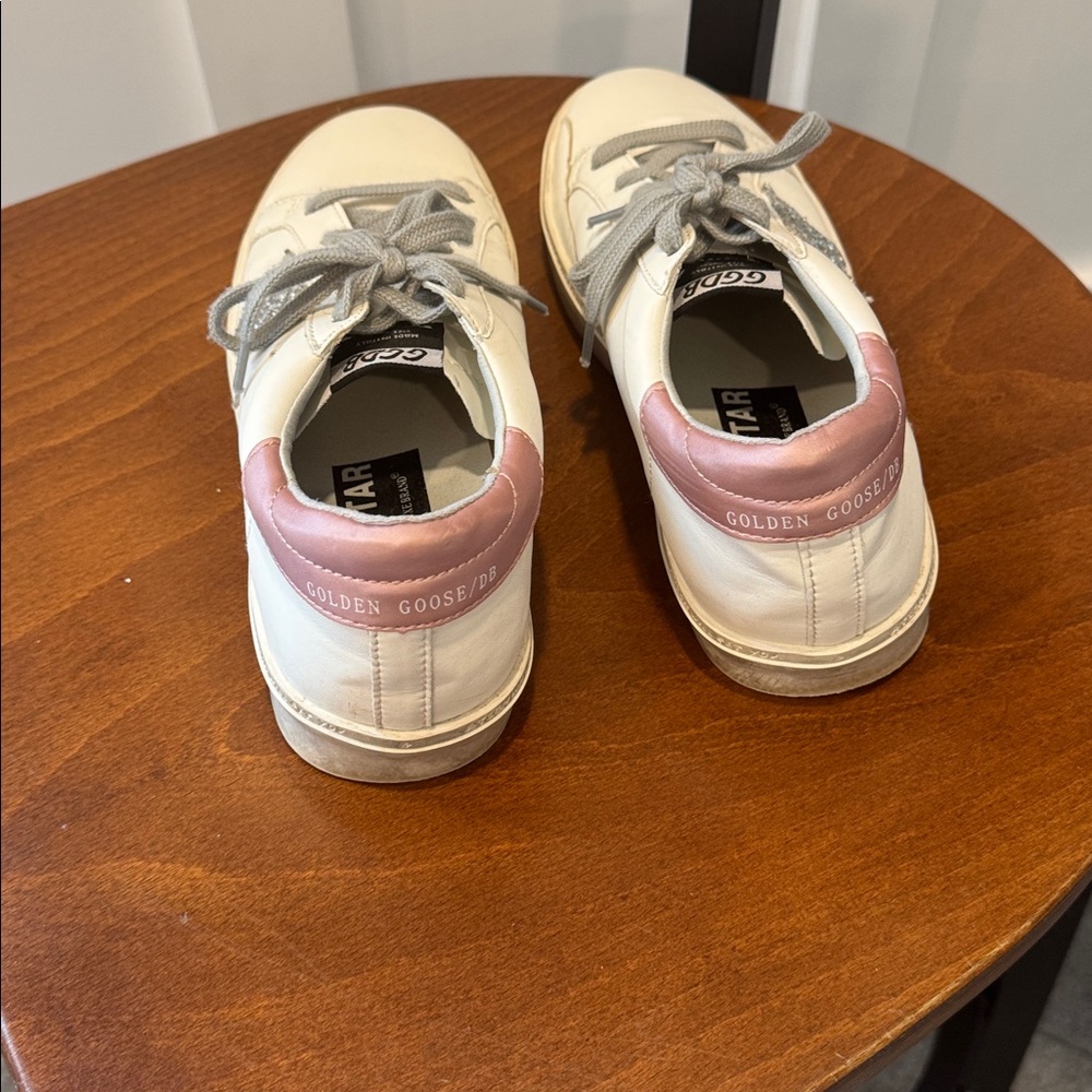 Golden Goose Hi-Star Sneakers Glitter Star "ATION WILL GET YOU” 41 pink/cream - Picture 2 of 11